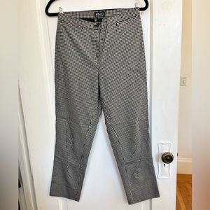 Gingham Slim-Straight Trousers